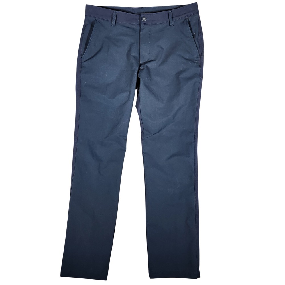 Under Armour Drive Golf Pants Mens 36x34 Navy Blue Good Staining 1350053 FW21